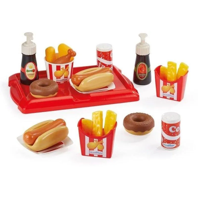 Gioco di ruolo Ecoiffier Hot Dog Playset con 25 accessori colorati - immagine 1