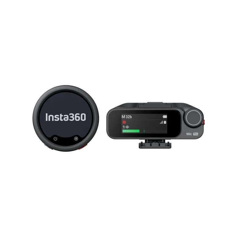 Microfono Insta360 Mic Pro wireless con schermo personalizzabile e modalità direzionali - immagine 1