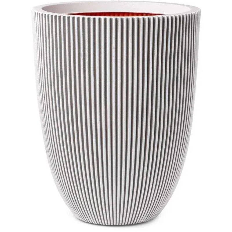 Vaso Capi Europe Groove Doppia Parete 34x46/47 cm Avorio Scanalato - immagine 1