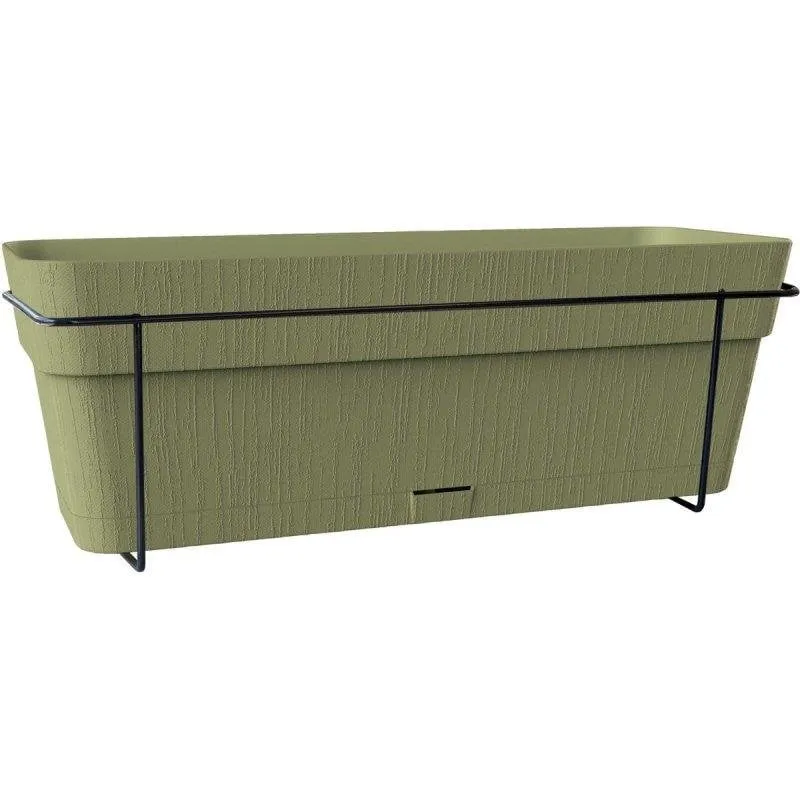 Giardiniere da balcone Stefanplast Ethica 50 cm 9 L Verde oliva con irrigazione capillare - immagine 1