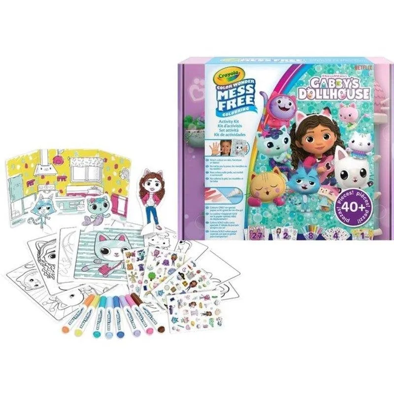 Kit Attività Crayola Color Wonder Gabby's Dollhouse 40+ Pezzi - immagine 1