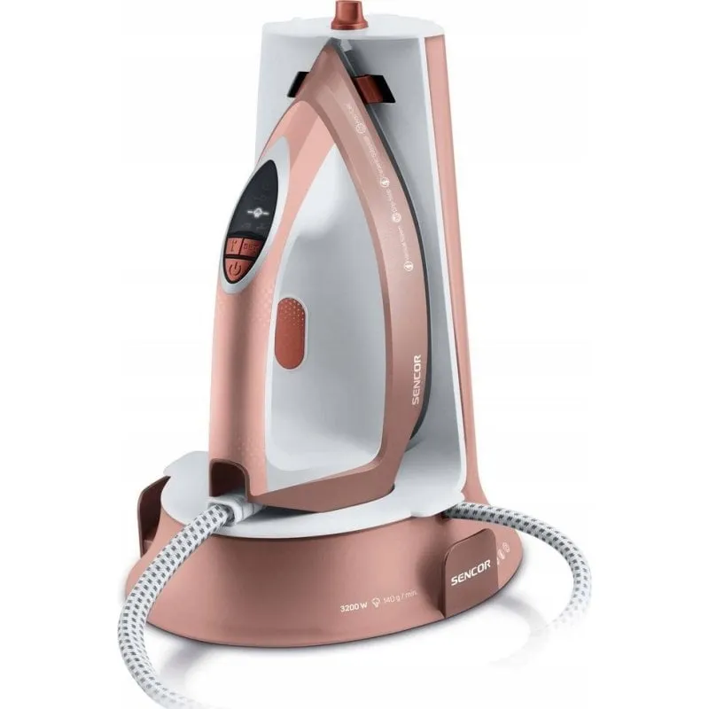 Stazione da stirare a vapore Sencor SSI 0910RS 3200W 5,5 bar 1,3L Bianco e Rosa - immagine 1