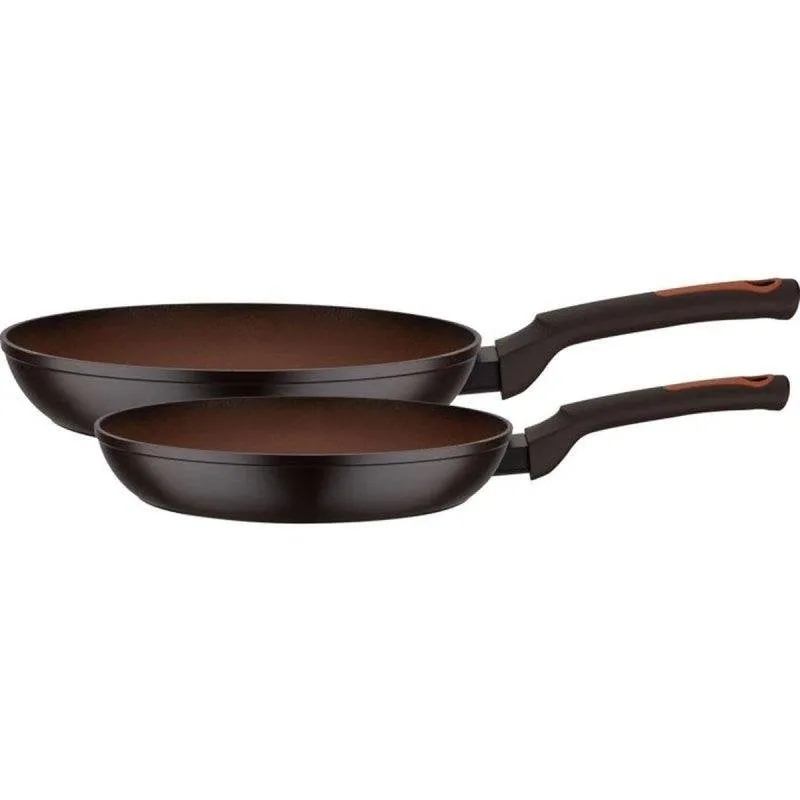 Set 2 Padelle GSW Terra Induzione Ø24/Ø28 cm Alluminio Forgiato Antiaderente - immagine 1
