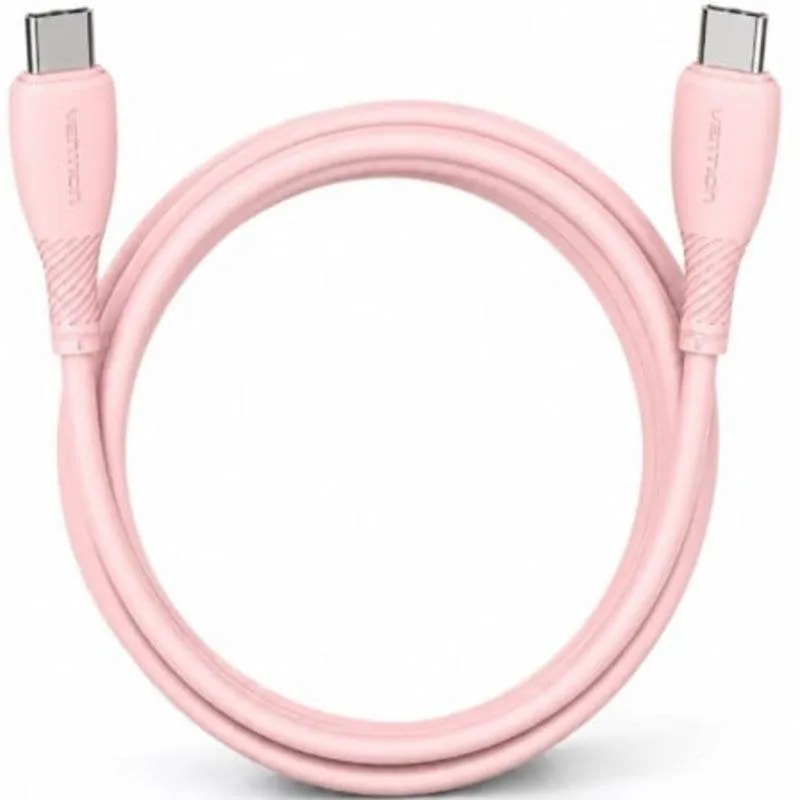 Cavo USB-C Vention 60W 480Mbps 1m Rosa - immagine 1