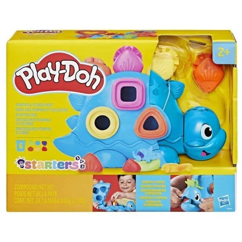Set modellaggio Play-Doh Starters Dino Shapes & Colours con 6 barattoli - immagine 1