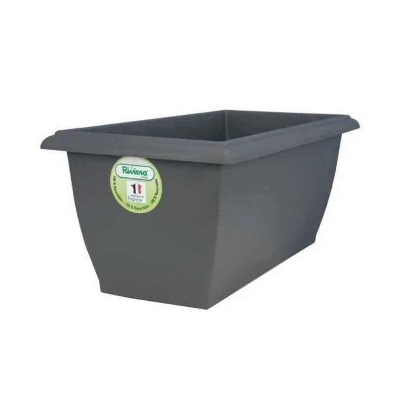 Jardinière Rectangolare Riviera Evolution Grigia 80x40x32 cm 64 L - immagine 1