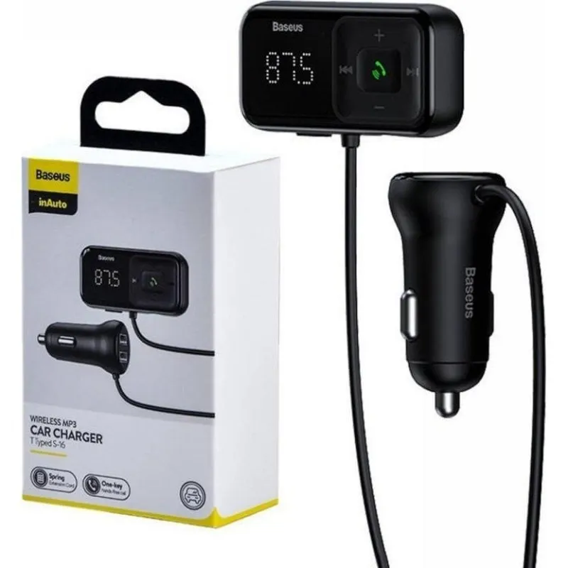 Trasmettitore FM Baseus S-16 Bluetooth 5.0 con Doppia USB - immagine 1