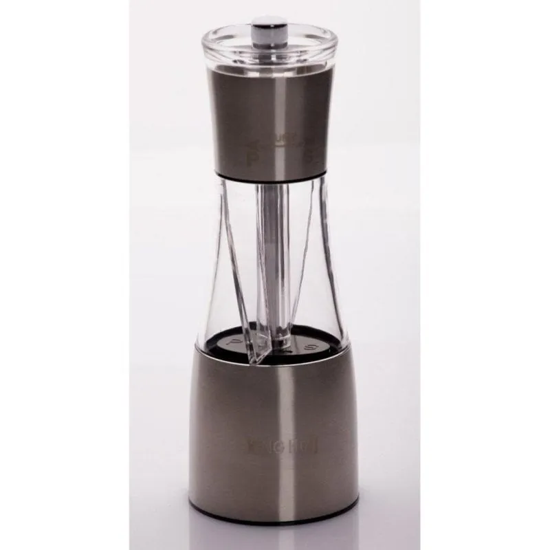 Macinapepe manuale KingHoff KH-4041 DUET acciaio inox e acrilico trasparente - immagine 1