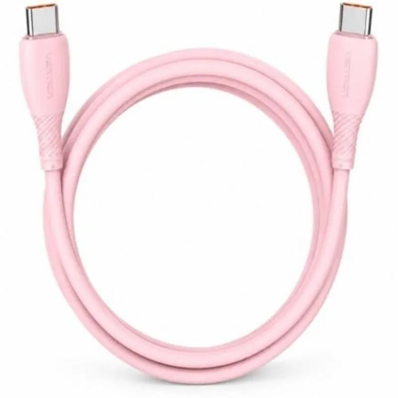 Cavo USB-C Vention TRWPF 1m 100W 480Mbps Rosa con E-Marker - immagine 1