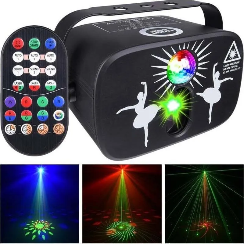 Lampada Effetti LIGHT4ME Party Light 3 LED RGB laser e telecomando - immagine 1