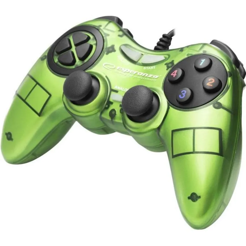 Gamepad Esperanza Fighter con Vibrazione e Dualpad 8 Direzioni PC PS2 PS3 - immagine 1