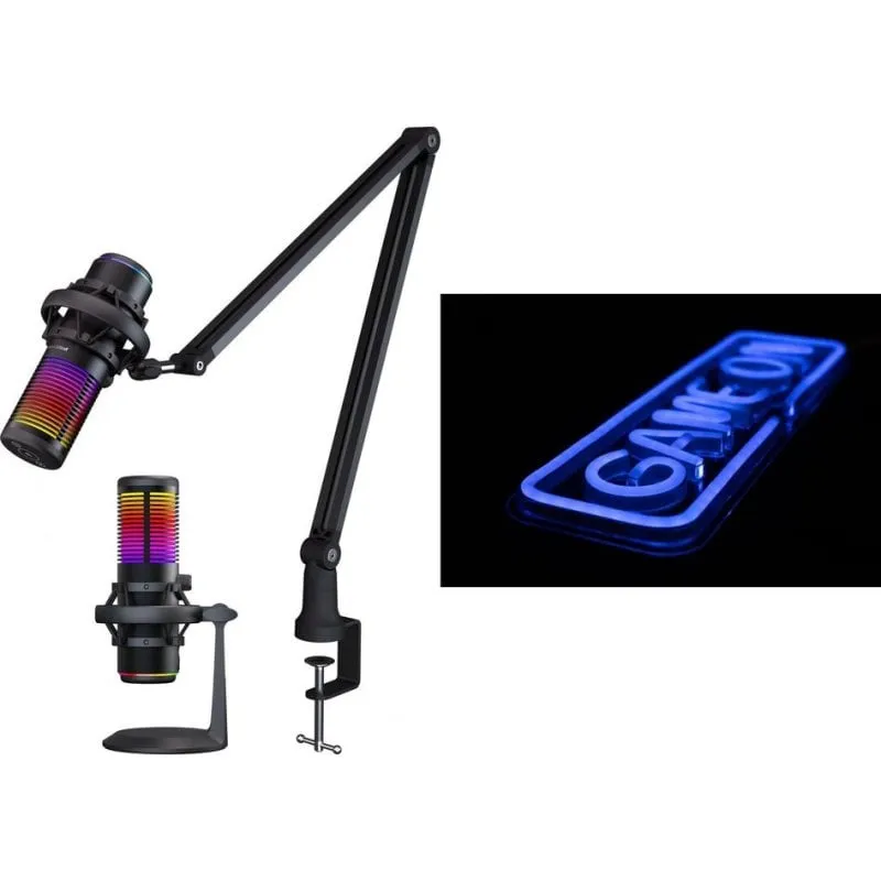 Microfono PREYON Osprey Scream USB cardioide e omnidirezionale RGB - immagine 1