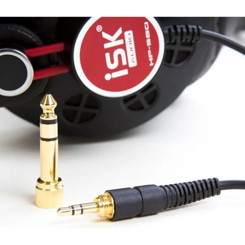 Cuffie ISK HP-580 con cavo Mini Jack 3,5 mm semiaperte rosse - immagine 1