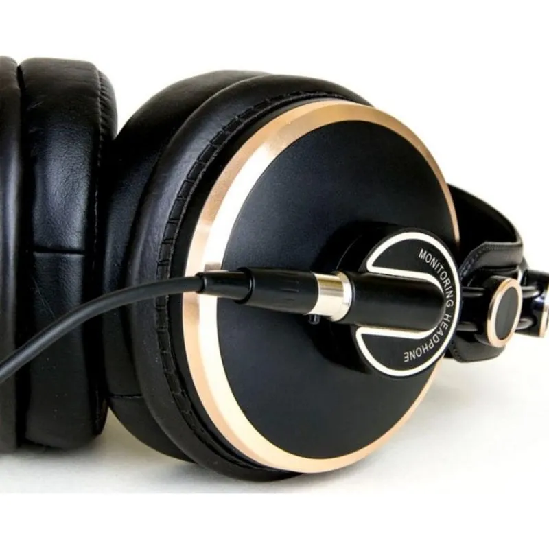 Cuffie ISK HD9999 con cavo Mini Jack 3,5 mm chiuse ecopelle dorate - immagine 1