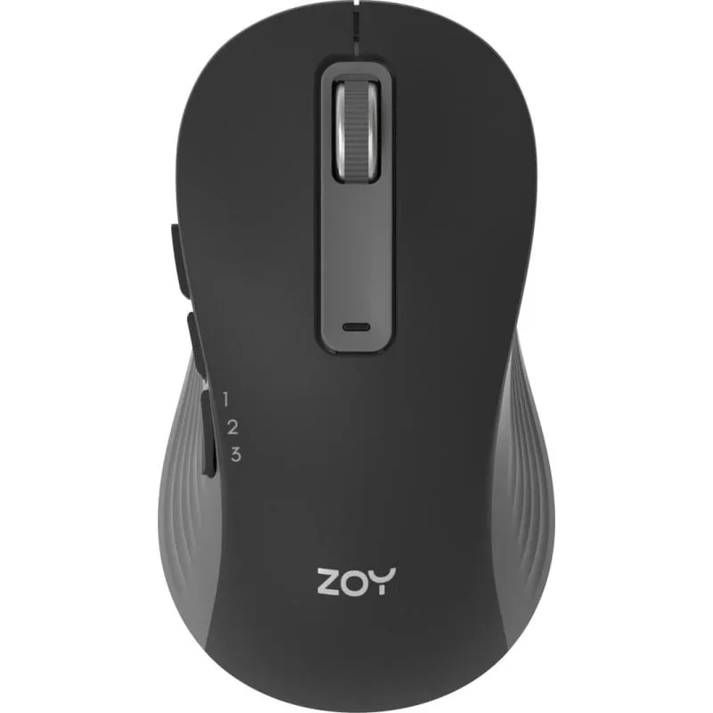 Ratón ZOY ZMS88 Bluetooth USB Wi-Fi 1600 DPI Nero Grigio 7 Pulsanti - immagine 1