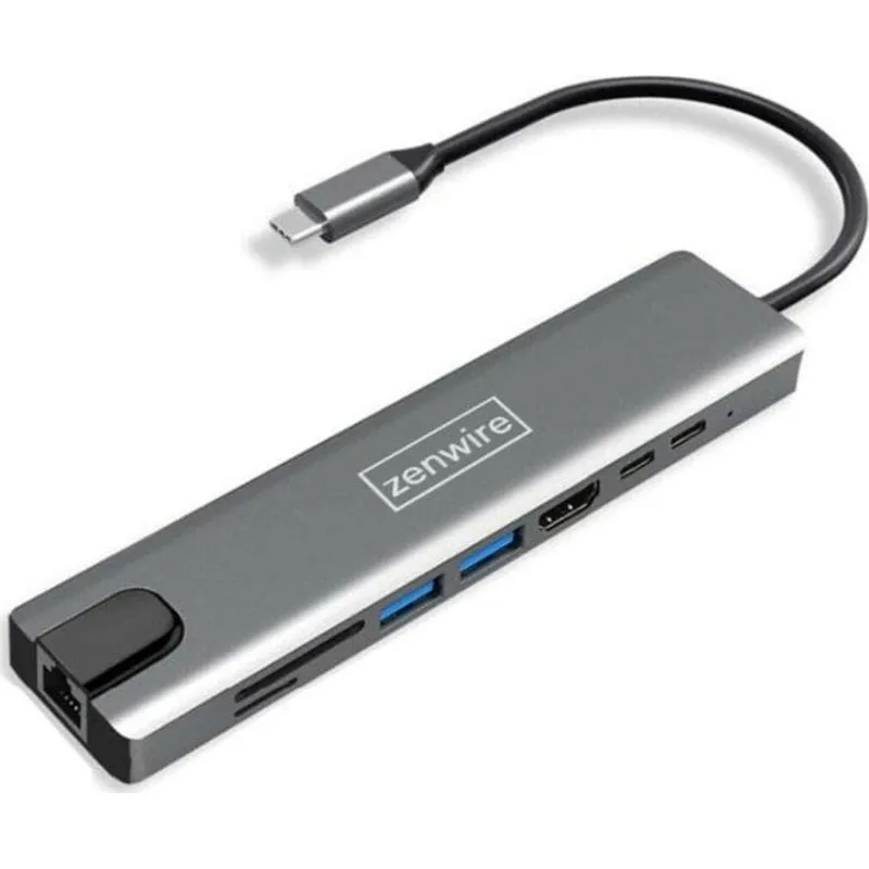 Hub USB-C 9 in 1 Zenwire con HDMI, LAN e Lettore Schede - immagine 1