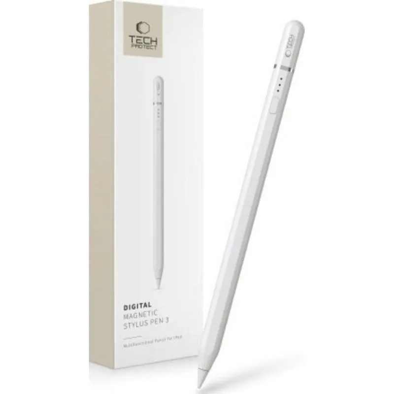 Penna Stilus Digitale Magnetica Tech-Protect Pen 3 iPad Bianco - immagine 1