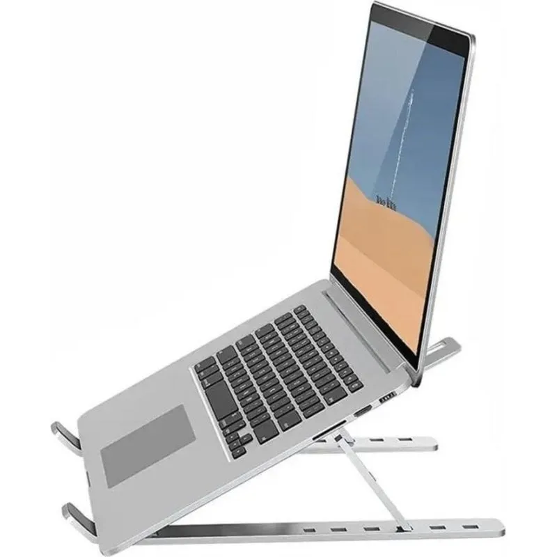 Supporto portatile Swissten Aluminum Pad 10-15" alluminio regolabile e ripiegabile - immagine 1