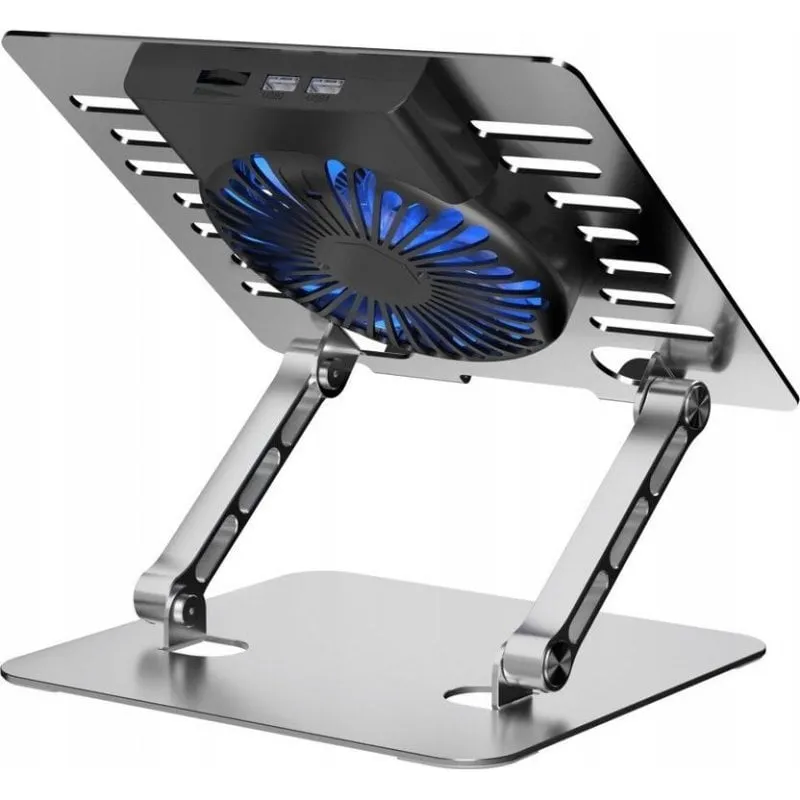 Supporto raffreddamento portatile Art P12 alluminio regolabile LED - immagine 1