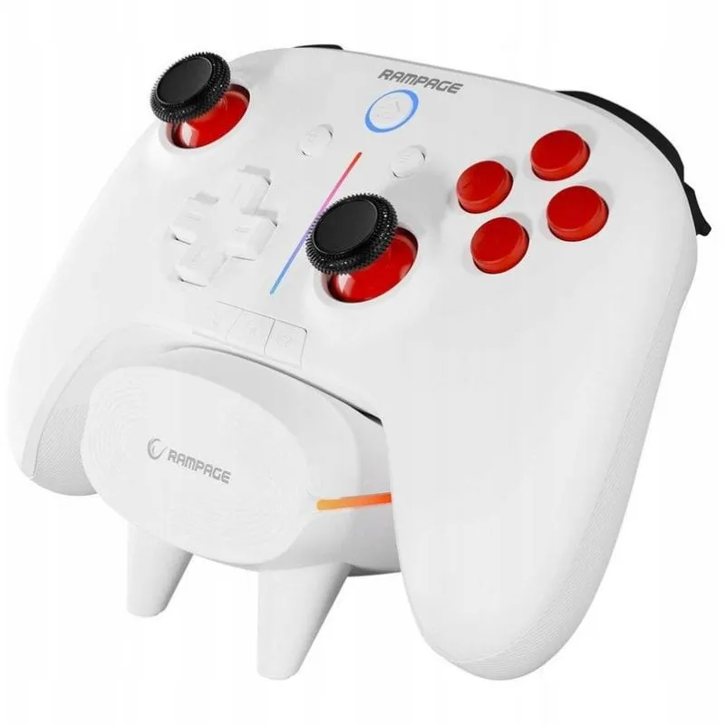 Controller gaming Rampage Hydra Pro bianco con stazione di ricarica - immagine 1