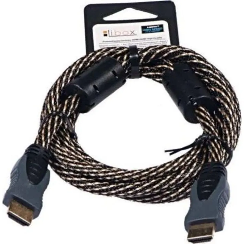 Cavo HDMI Libox 1,8 m Triplice Schermatura Dorata - immagine 1