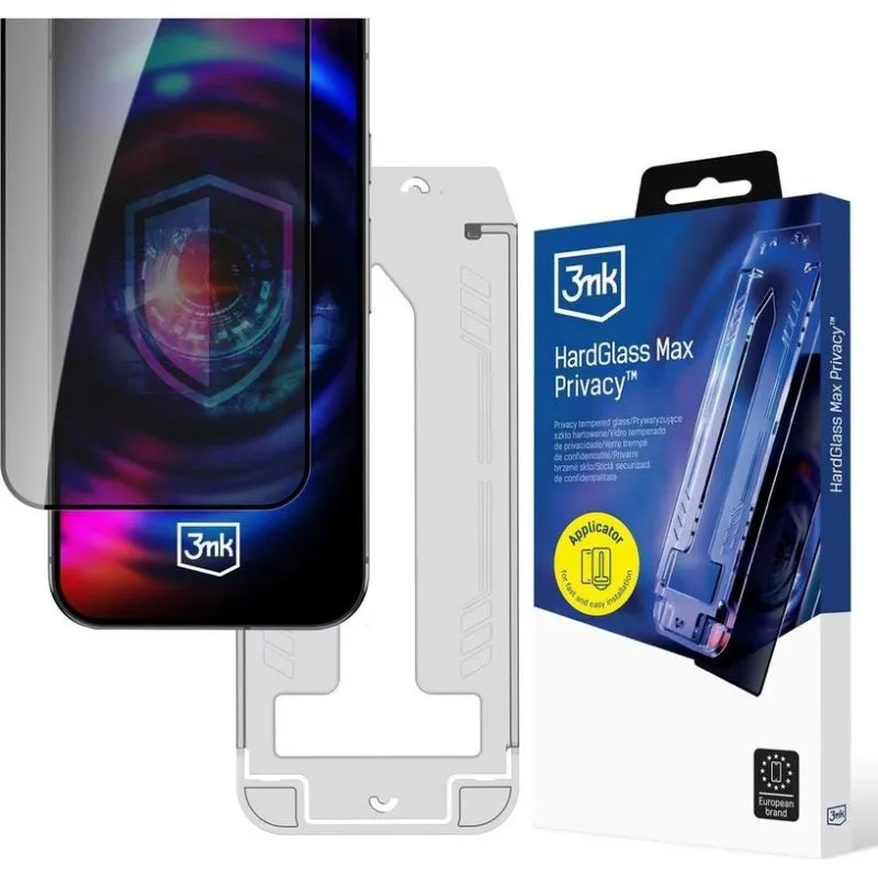 Vetro Temperato Privacy 3MK HardGlass Max per iPhone 16 Pro / 17 - immagine 1
