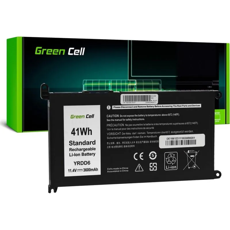Batteria Green Cell YRDD6 1VX1H 3600 mAh 11.4 V Li-Polymer per Dell - immagine 1
