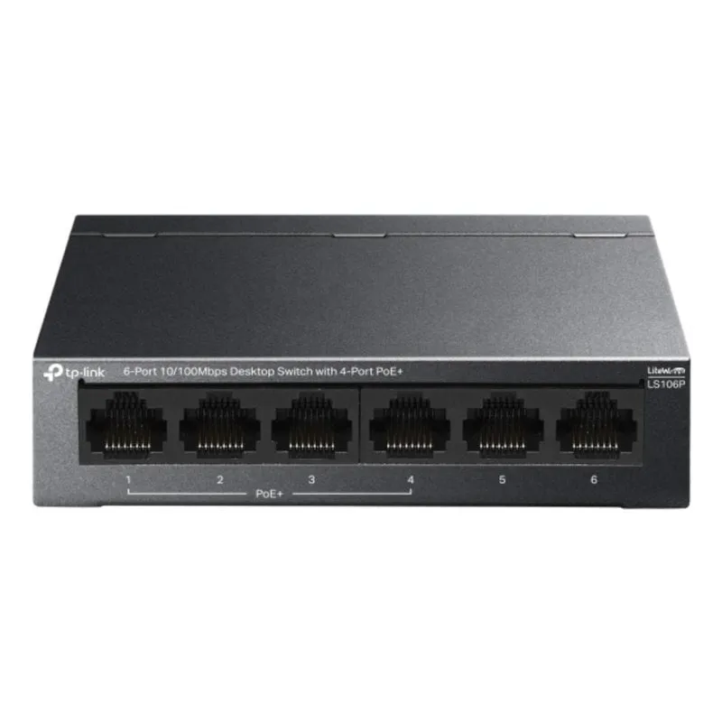 Commutatore TP-Link LS106P Fast Ethernet 6 porte PoE - immagine 1