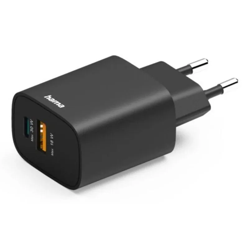Caricatore Hama 00201960 USB-C 30W Power Delivery Quick Charge 2.0 Nero - immagine 1