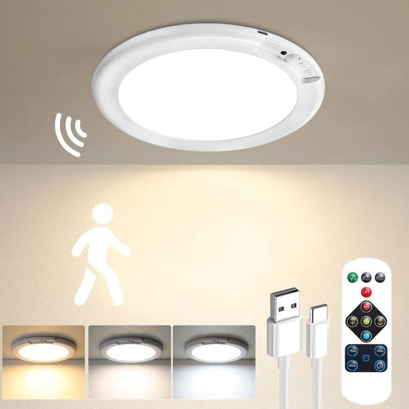 Plafon LED OVO 8000 mAh Sensore di Movimento Magnético Wireless Telecomando 3 Colori - immagine 1