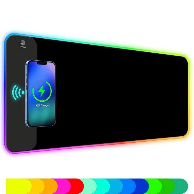 Mousepad Gaming RGB OVO con Ricarica Wireless Qi 15W e 800x300mm - immagine 1