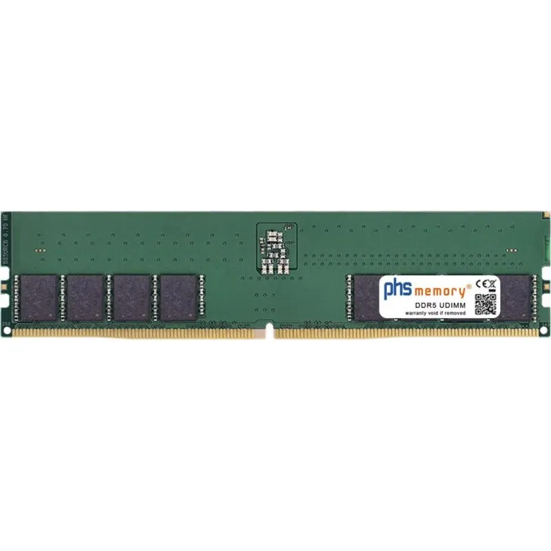 Memoria RAM PHS-memory SP609476 48GB 1x48GB DDR5 5600MHz DIMM Nero - immagine 1