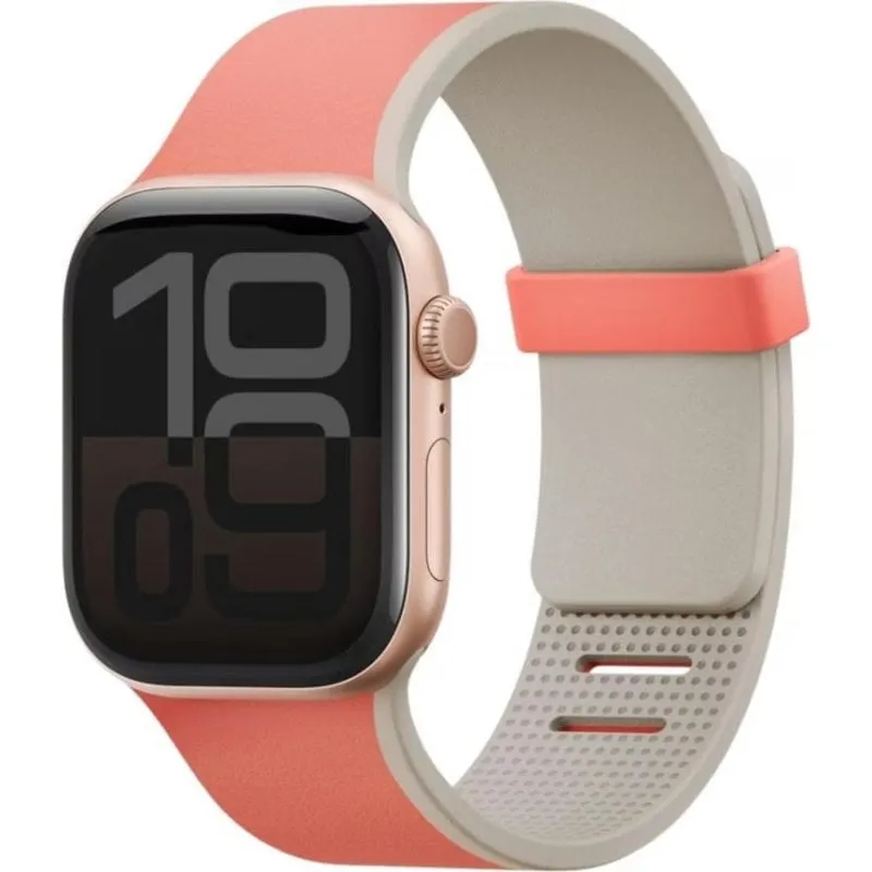 Cinturino Uniq Revix IV Premium Reversibile Apple Watch 49/46/45/44mm Rosa-Crema - immagine 1