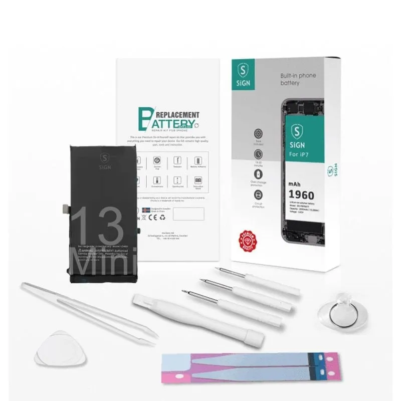 Kit sostituzione batteria SiGN iPhone 13 Mini completo pratico - immagine 1