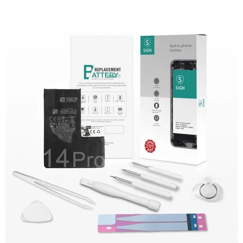 Kit Sostituzione Batteria SiGN iPhone 14 Pro Completo Strumenti - immagine 1