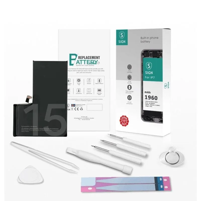 Kit sostituzione batteria SiGN iPhone 15 completo pratico - immagine 1