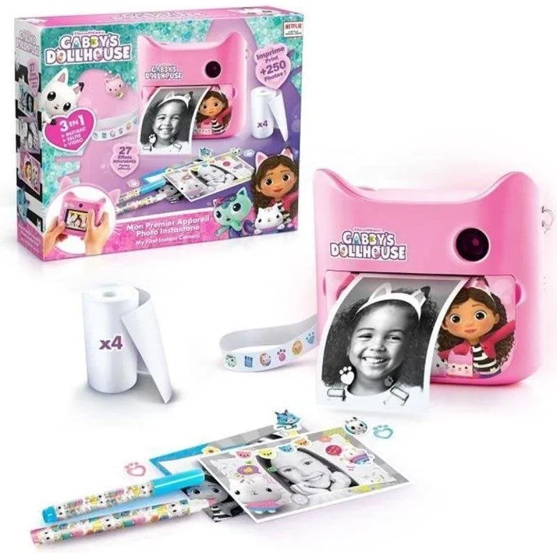 Fotocamera Istantanea Canal Toys Gabby's Dollhouse Flash Ricaricabile Rosa - immagine 1