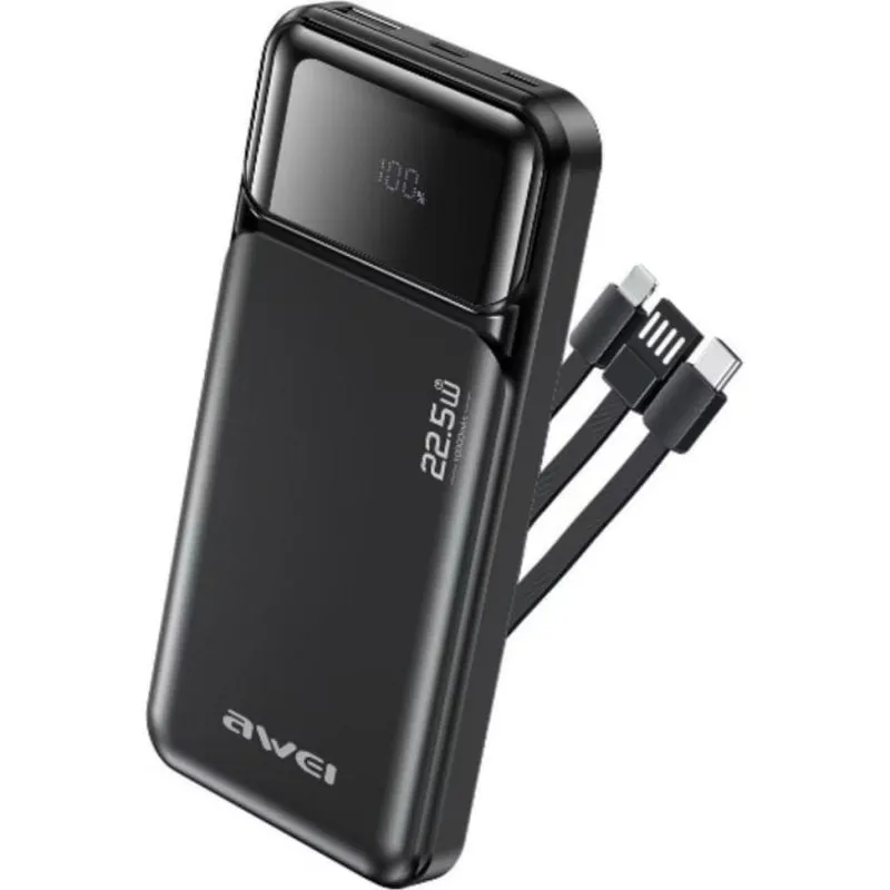 Powerbank Awei PA-91 10000 mAh 22.5W Carga Rápida USB-C USB-A Nero - immagine 1