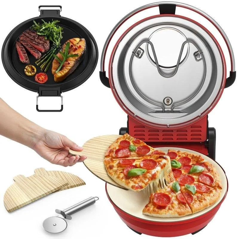 Forno per Pizza Elettrico Airmsen 1500W con Piastra Ceramica 32cm 425°C - immagine 1