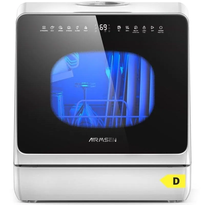 Lavastoviglie Airmsen Tdqr09a Mini 3 Coperti 5L 8+3 Programmi Addolcitore - immagine 1