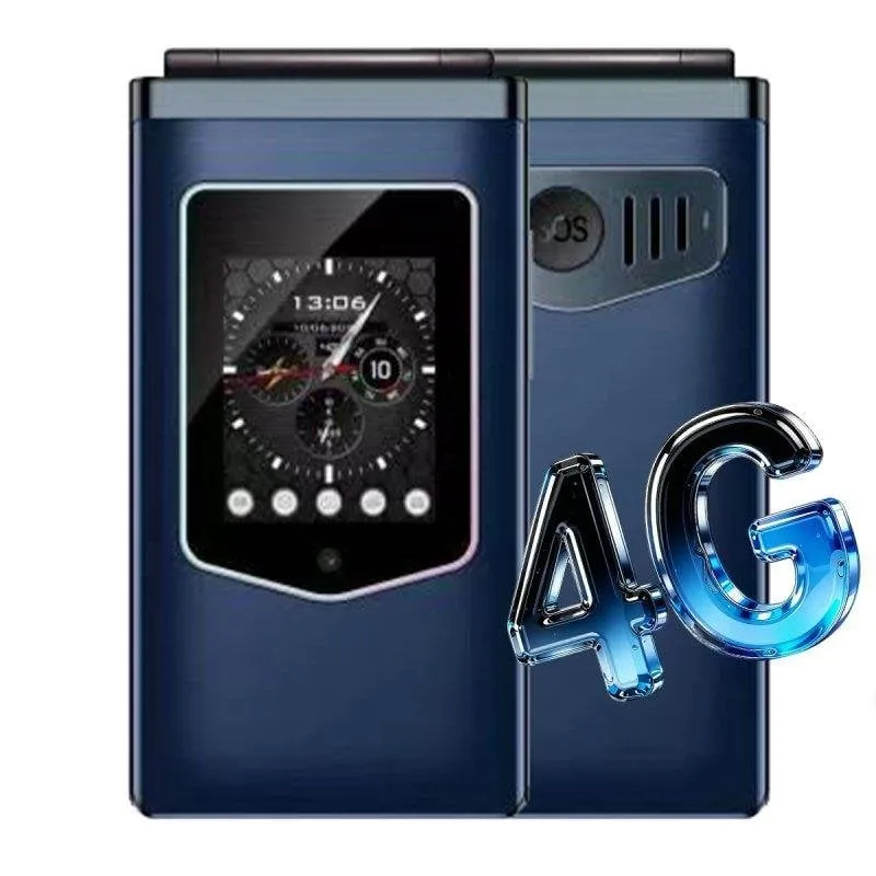 HAMTOD T8 4G 2.8" Flip Pulsanti SOS Grandi Blu - immagine 1