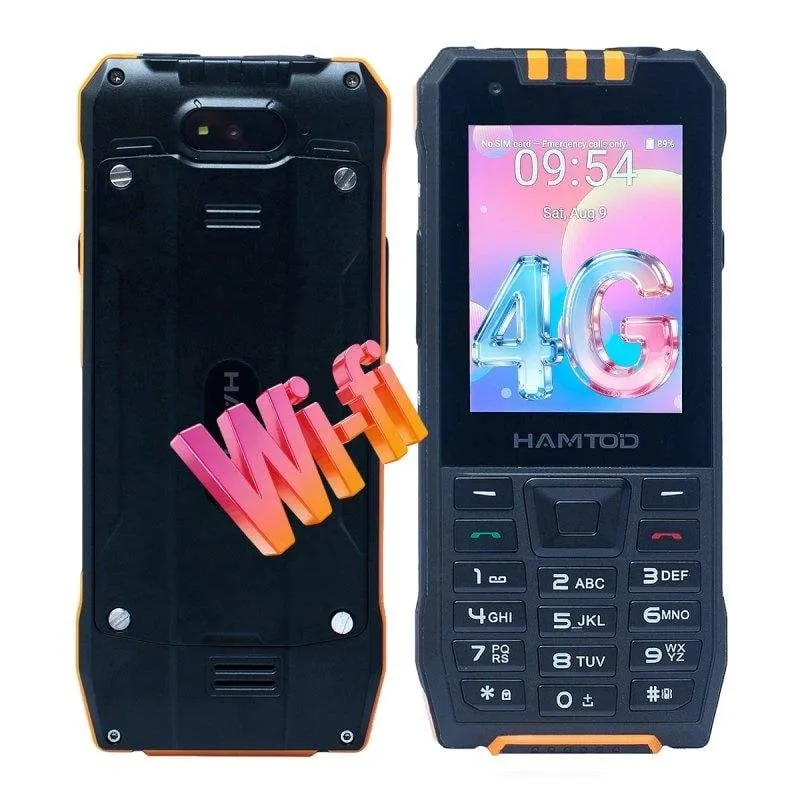 HAMTOD H6 4G 2,83" Android 11 Pulsante SOS IP68 Arancione - immagine 1