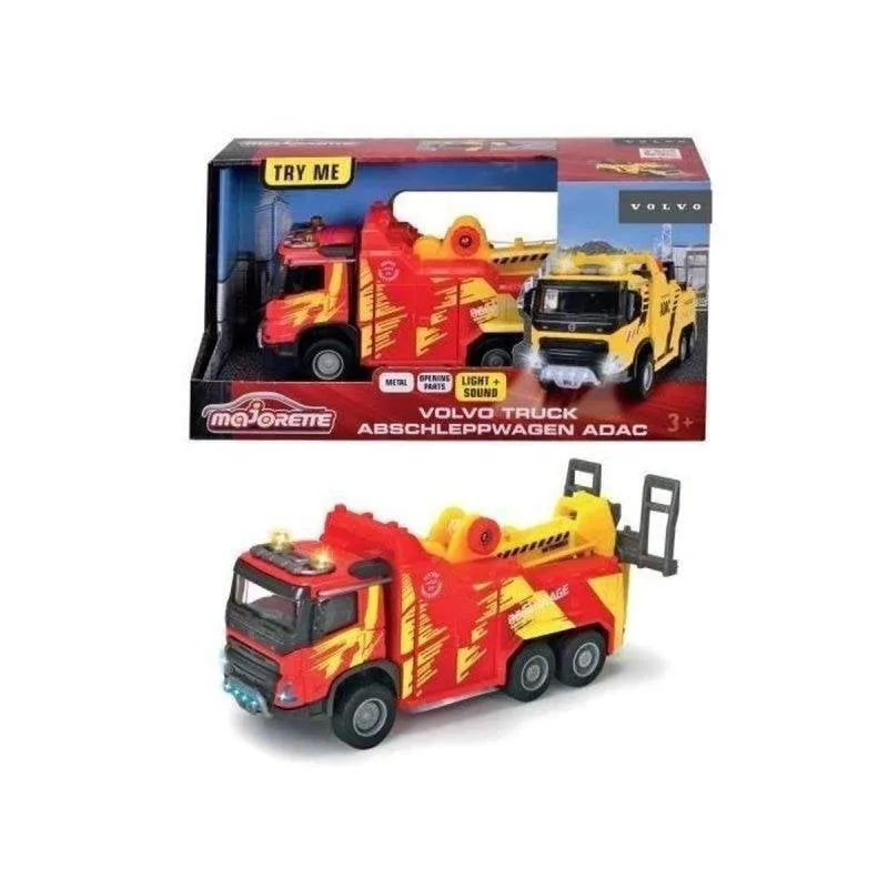 Camion Soccorso Majorette Volvo 1/43 Con Porte Mobili, Sirene e Fari Trasparenti - immagine 1