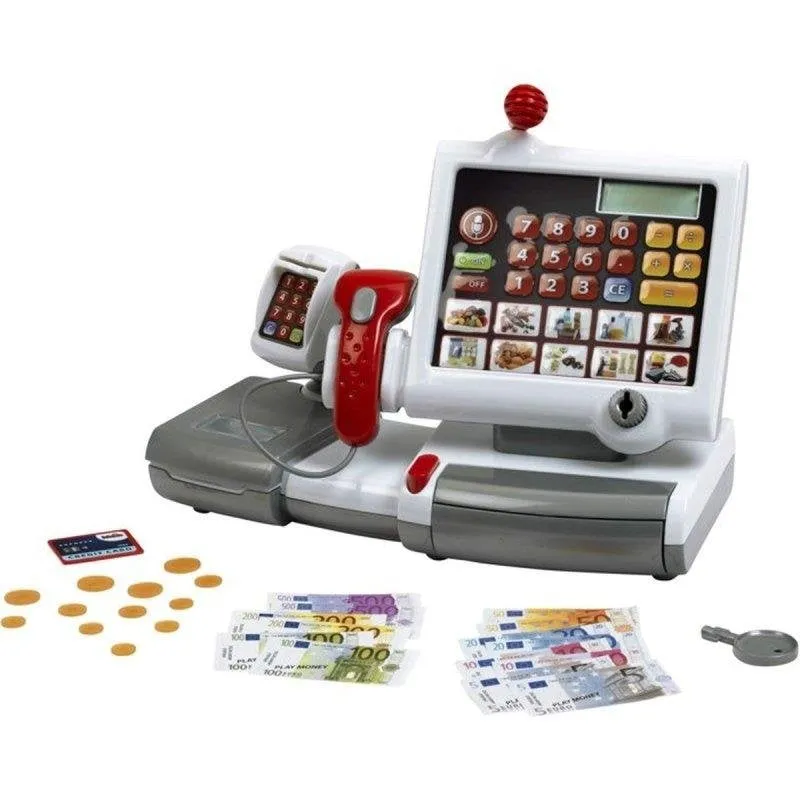 Cassa Registratrice Elettronica Tattile Theo Klein con Scanner, Bilancia e Accessori - immagine 1