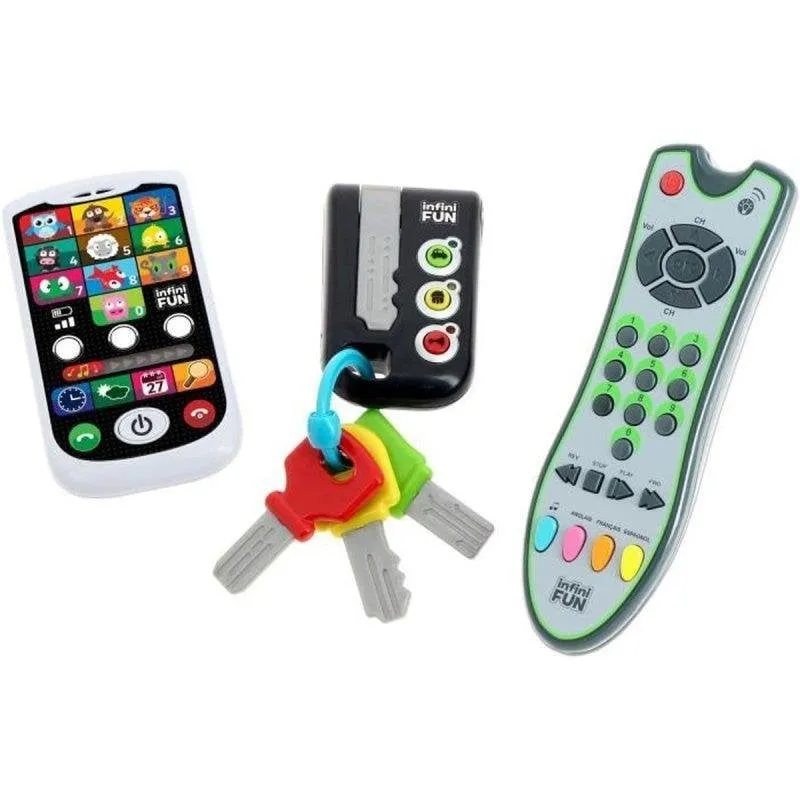 Kit Educativo Infinifun 3 Pezzi: Telefono, Telecomando e Portachiavi - immagine 1