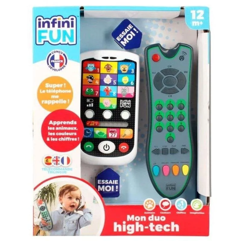 Giocattolo InfiniFUN KD Mon Duo Telefono e Telecomando Trilingue 12 M+ - immagine 1