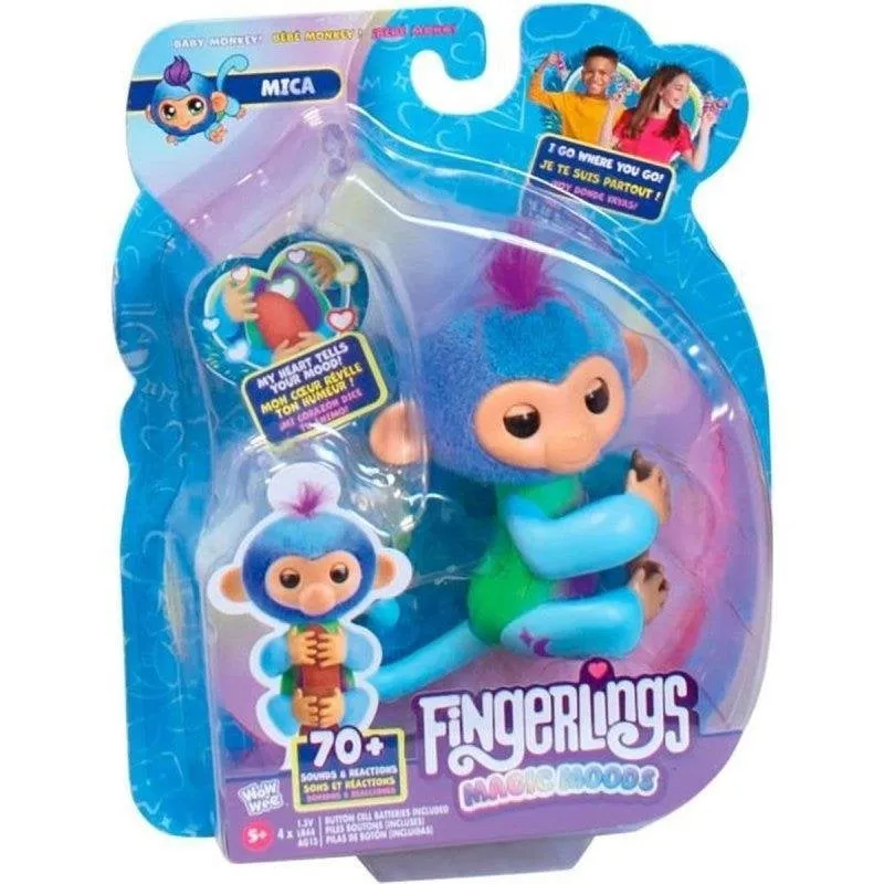 Giocattolo Interattivo Lansay Fingerlings Magic Moods Mica per Dito LED 70+ Suoni - immagine 1