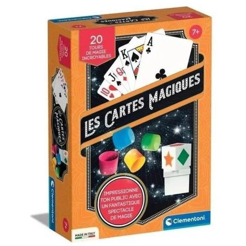 Kit di Magia Clementoni Les Cartes Magiques - 8 Trucchetti, Cubo e Accessori Inclusi - immagine 1