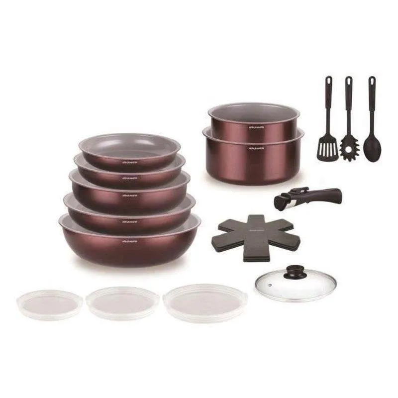 Set di Padelle Arthur Martin AM2503 Alluminio 18 Pezzi Antiaderente - immagine 1