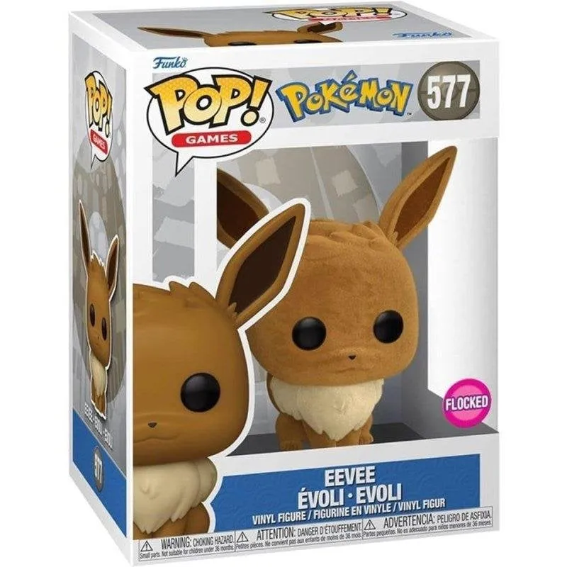 Figurina Funko Pop! Pokémon Eevee #577 Edizione Limitata Flocked 9 cm - immagine 1